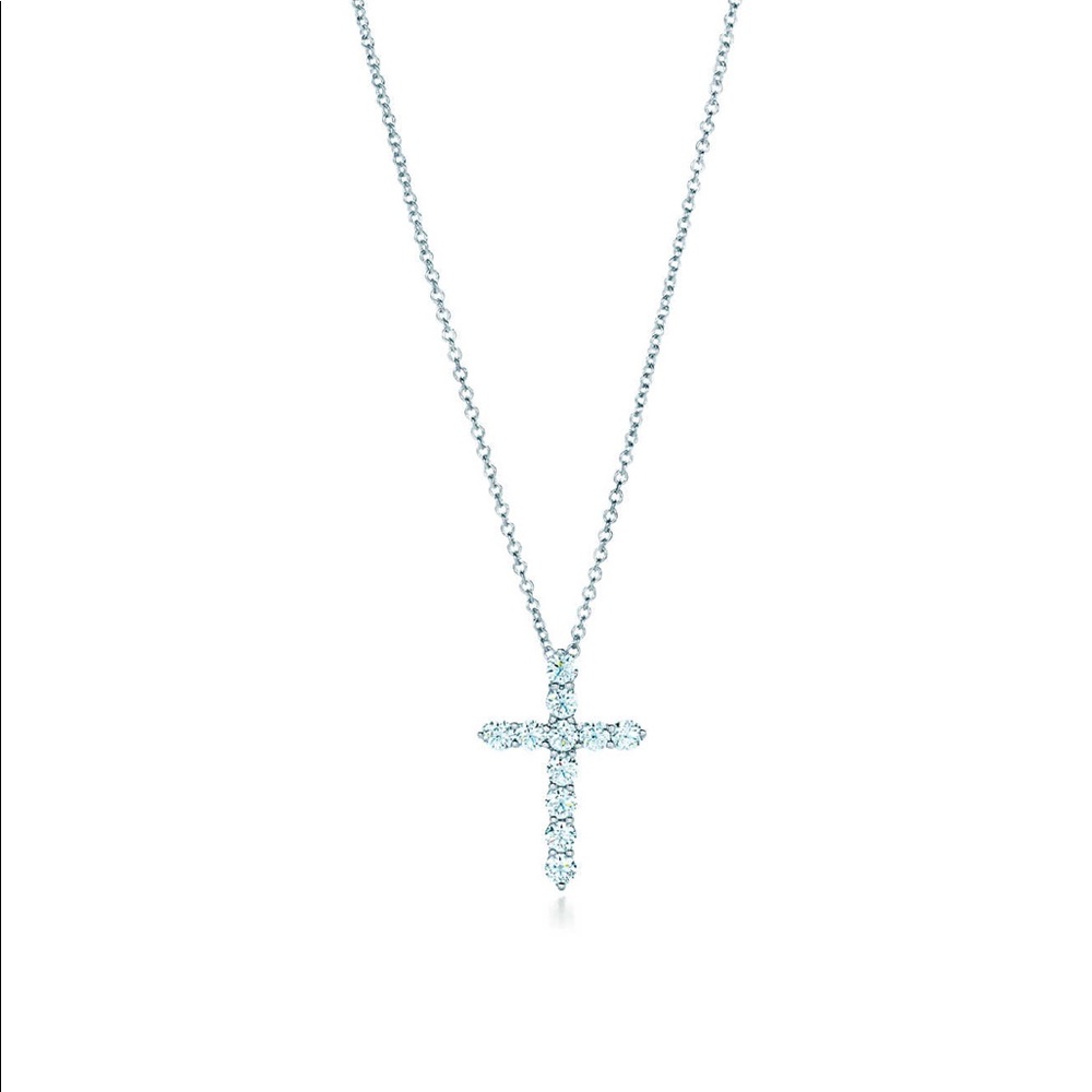 Tiffany and Co Diamond Cross Necklace